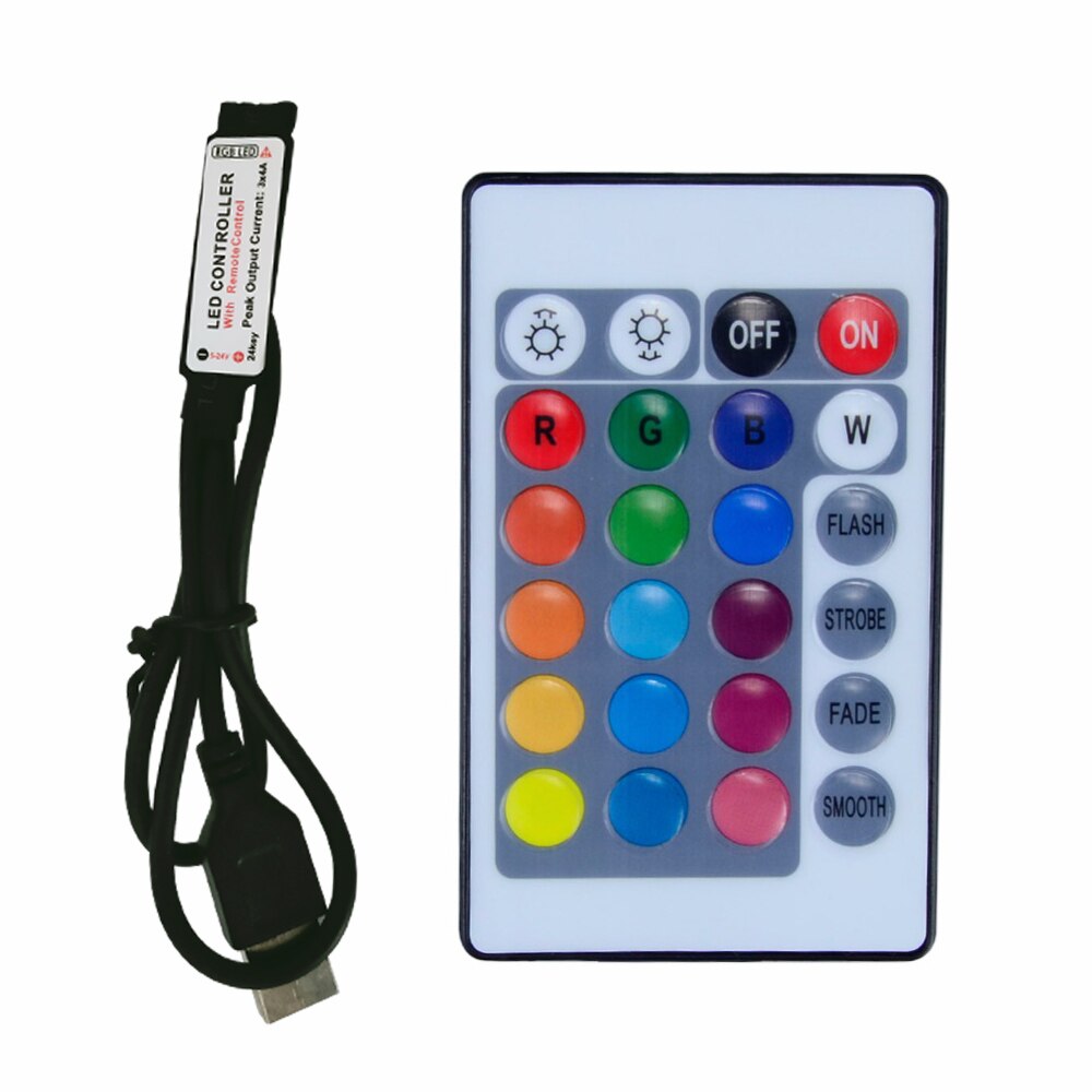 USB 24 Ű RGB LED Ʈѷ 5V IR  RGB LED ..